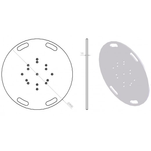 Structure Angle et Embase ASD - 57EML259 / Embase de sol lourde SD 250, SX 290, SZ 290