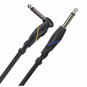 Monster Cable S100I21A - Série Standard 100 - Câble Instrument Pro Jack Coudé /Jack Droit 6.35 - Longueur 6.4m - Adapté aussi bi